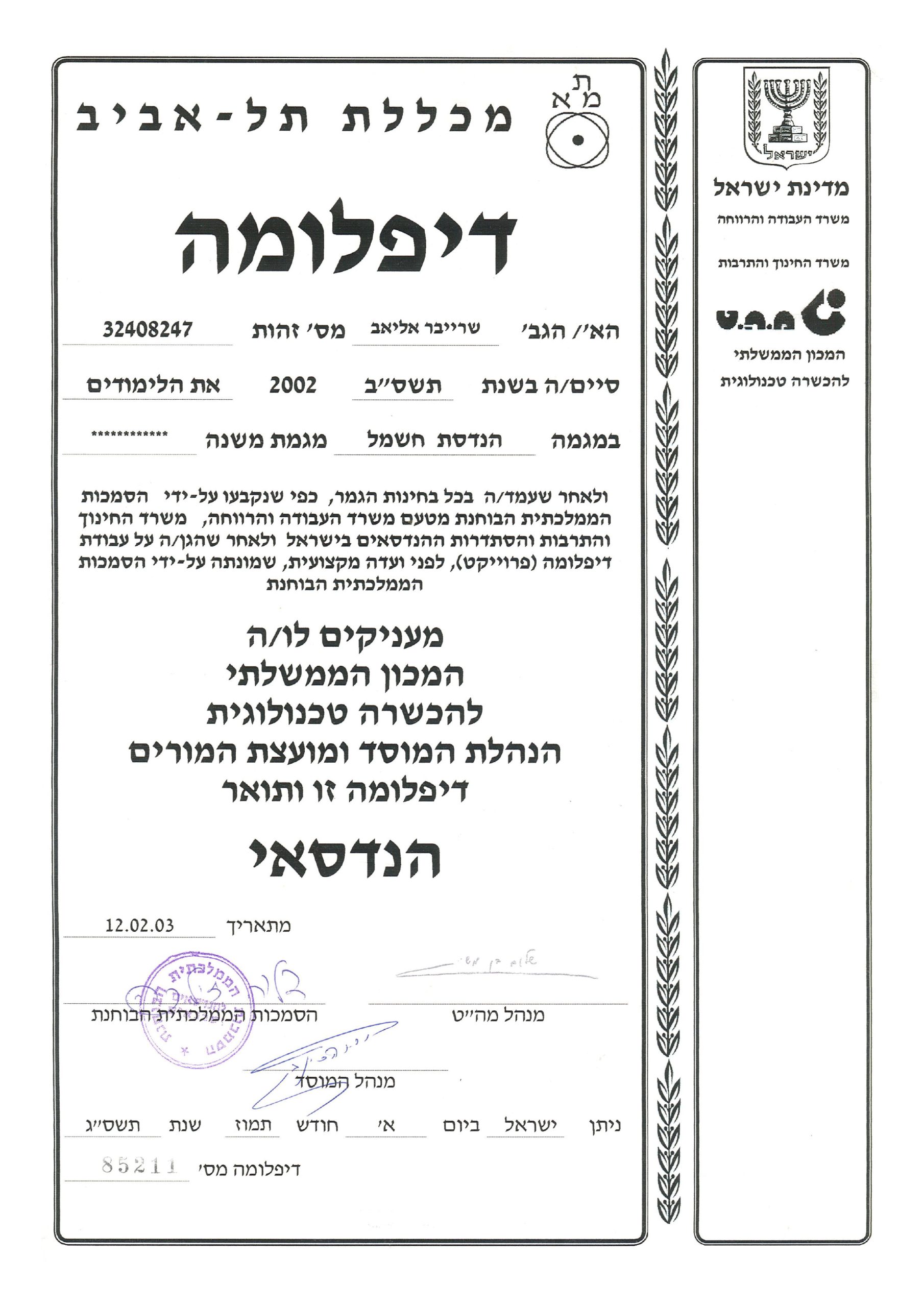 תעודות ורישיונות3